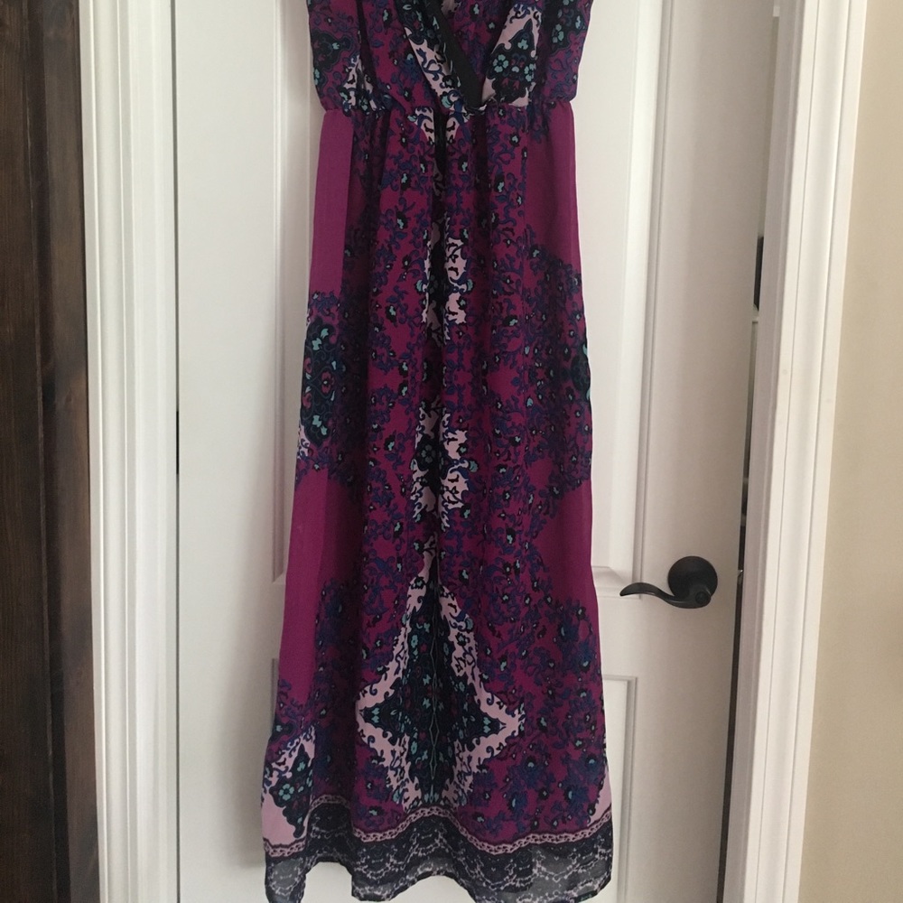Purple and blue dress
